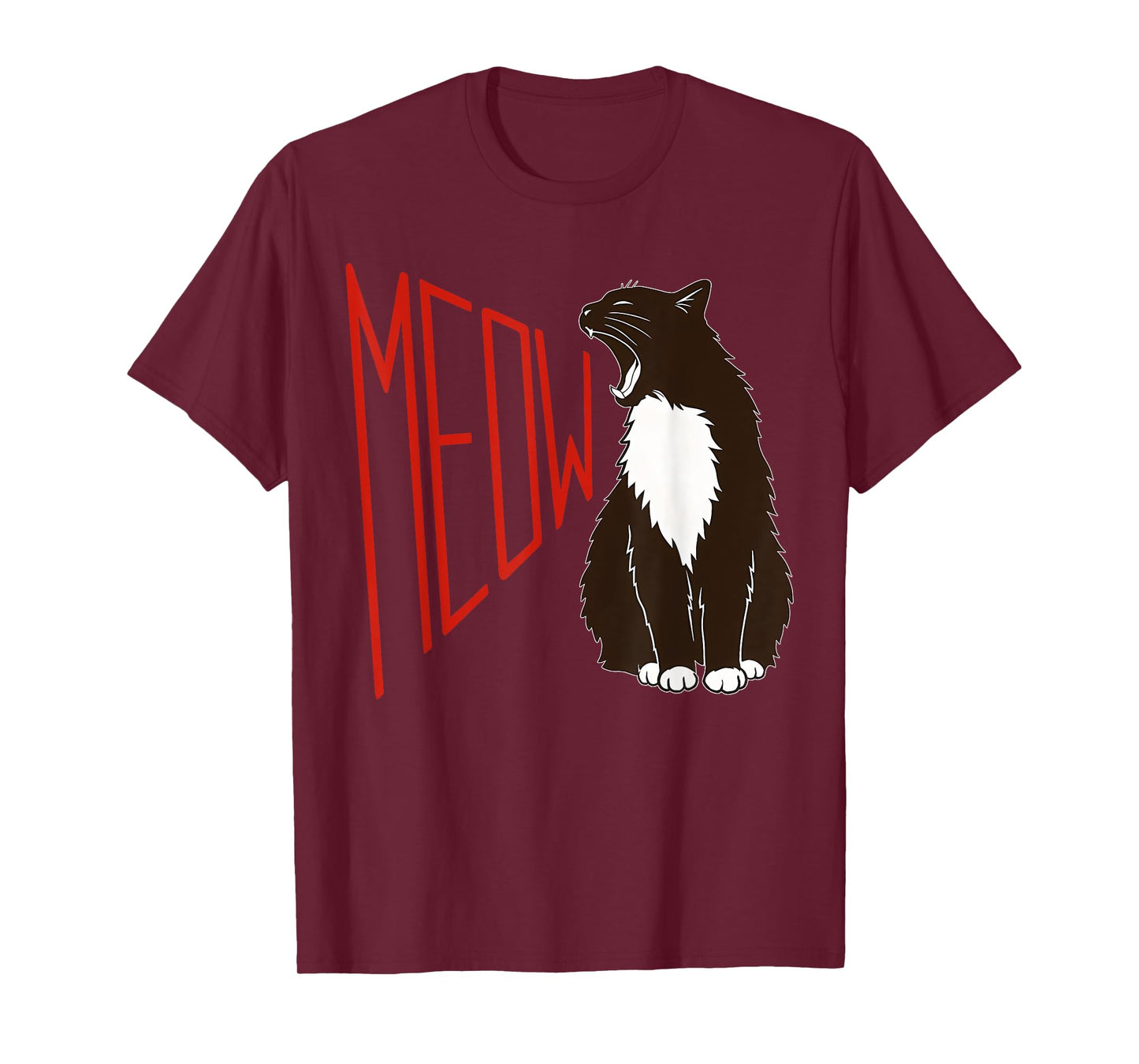 Cute Cat MEOW Animal Silhouette Cats Pet Lover Men Women Kid T-Shirt