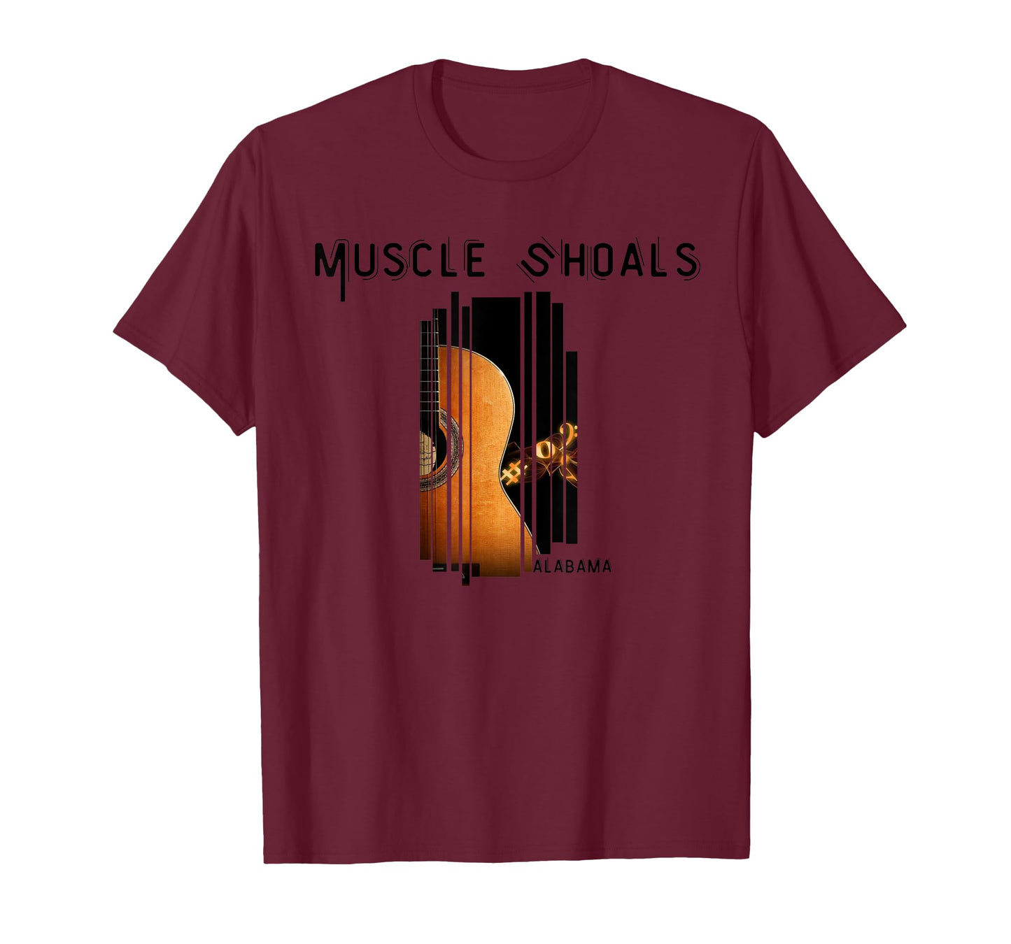 Muscle Shoals Alabama AL Distressed Grunge Text Music City T-Shirt