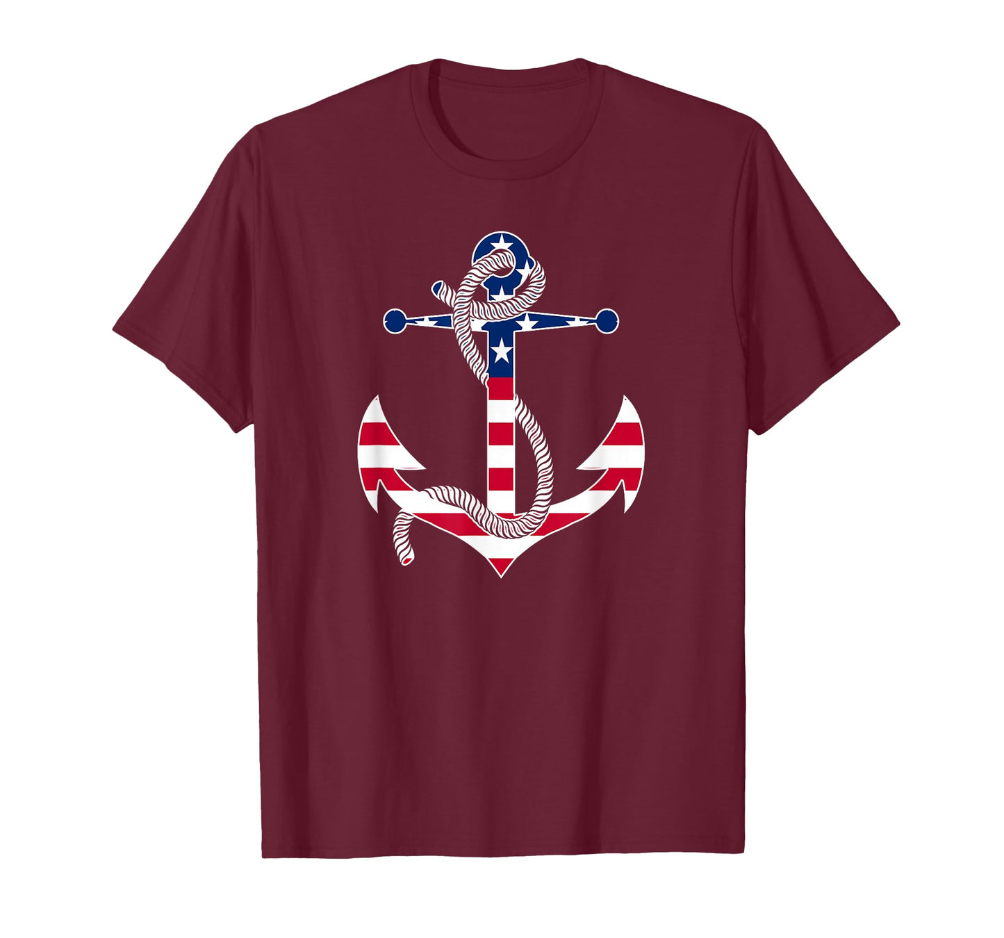 American Flag Patriotic Anchor - Memorial Day 4th of July T-Shirt