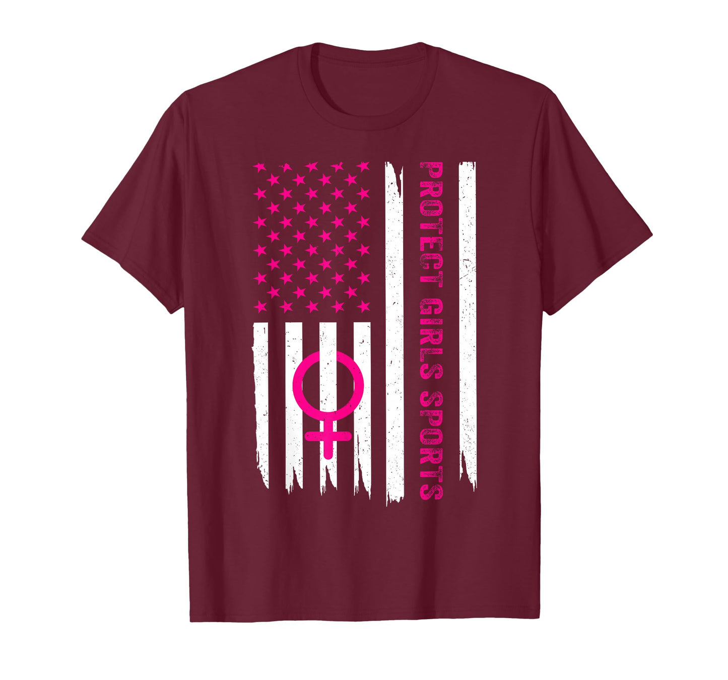 Protect Girls Sports, Support Women Girls Sport, US Flag T-Shirt