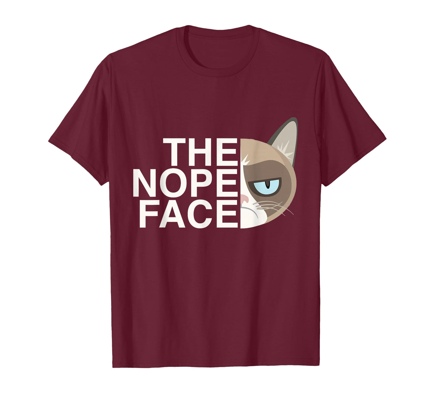 The Nope Face | Funny Lazy Cat Joke Tshirt for Men & Women T-Shirt