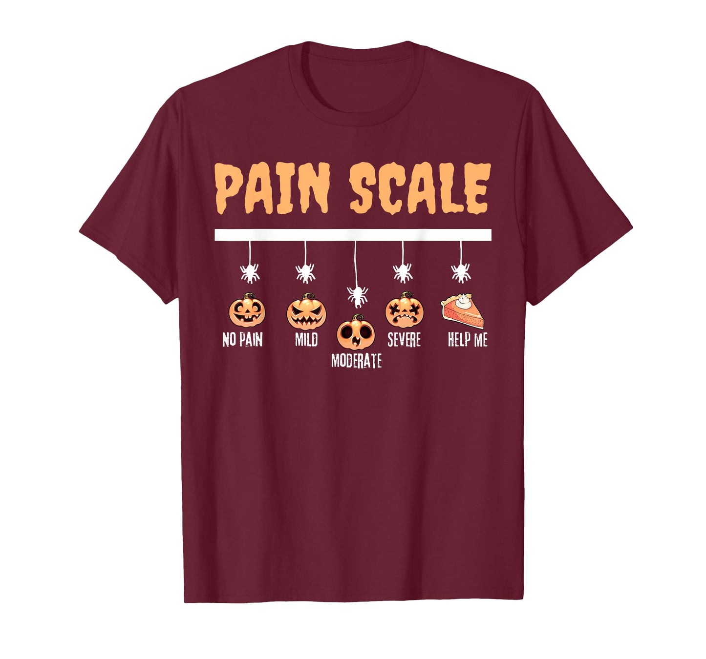Spooky Pumpkin Pain Scale Trauma Nurse Triage Halloween Fall T-Shirt