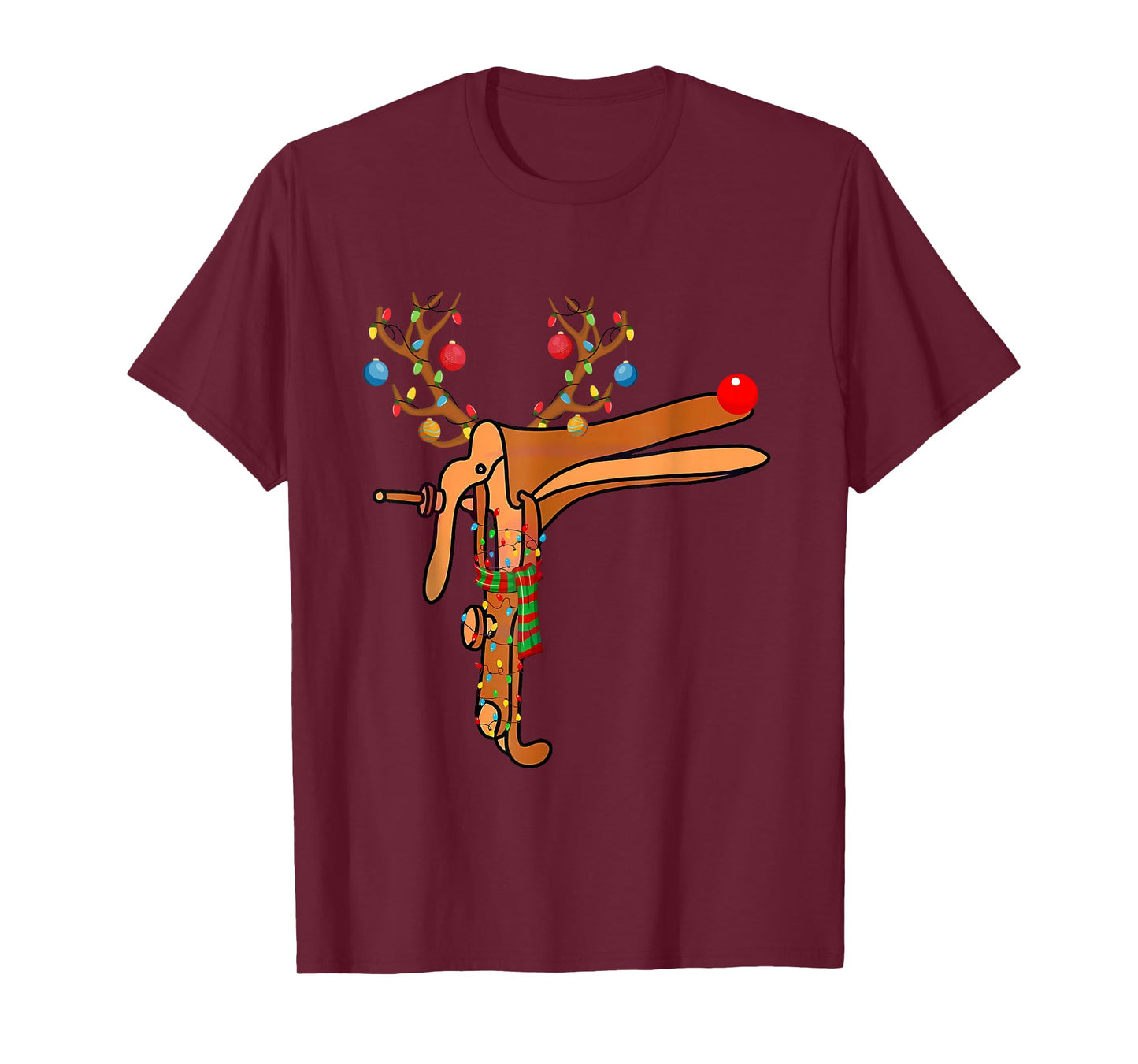 Christmas Speculum Reindeer Funny Xmas Nurse Midwife T-Shirt