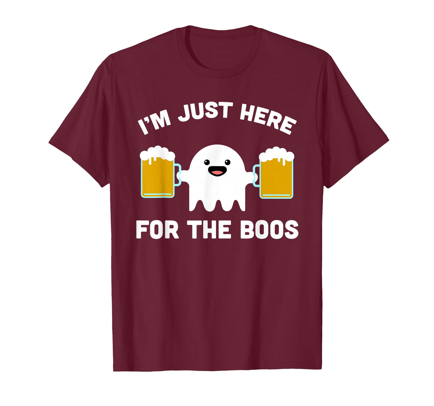 Bartender Halloween Costume Funny Ghost Here For The Boos T-Shirt