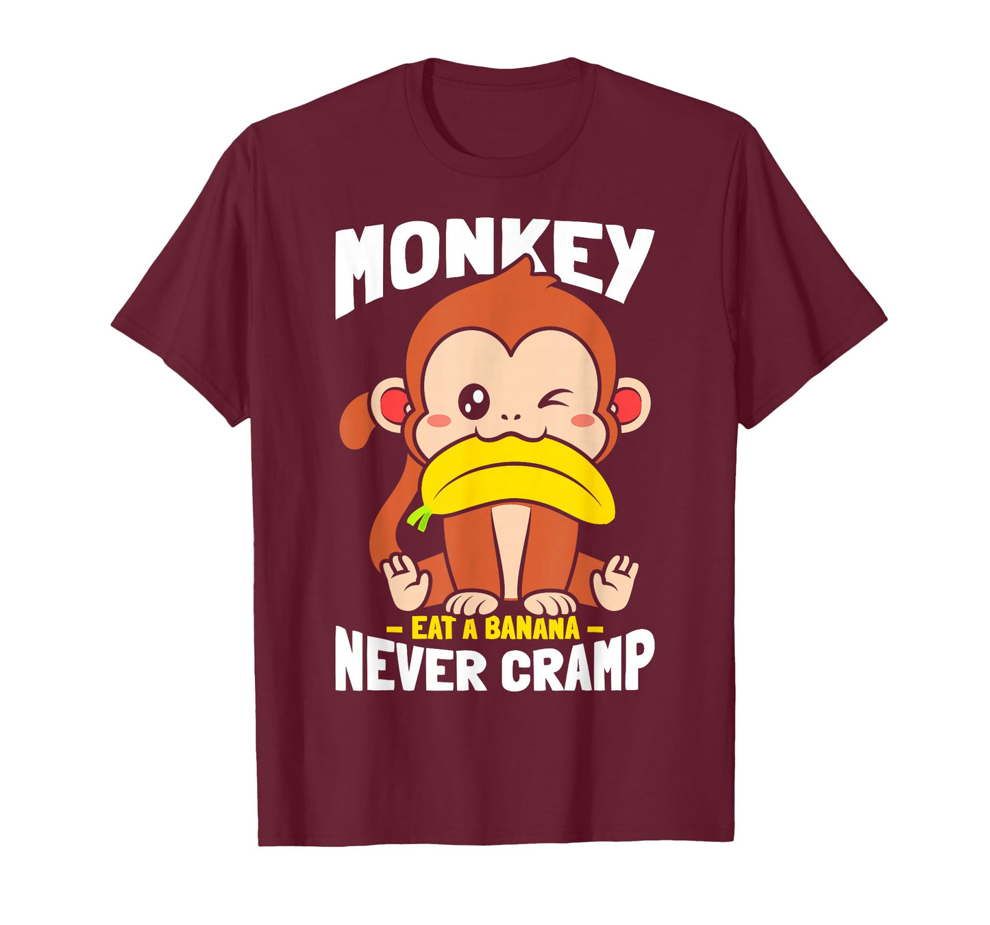Monkey Eating Banana Never Cramp T-Shirt