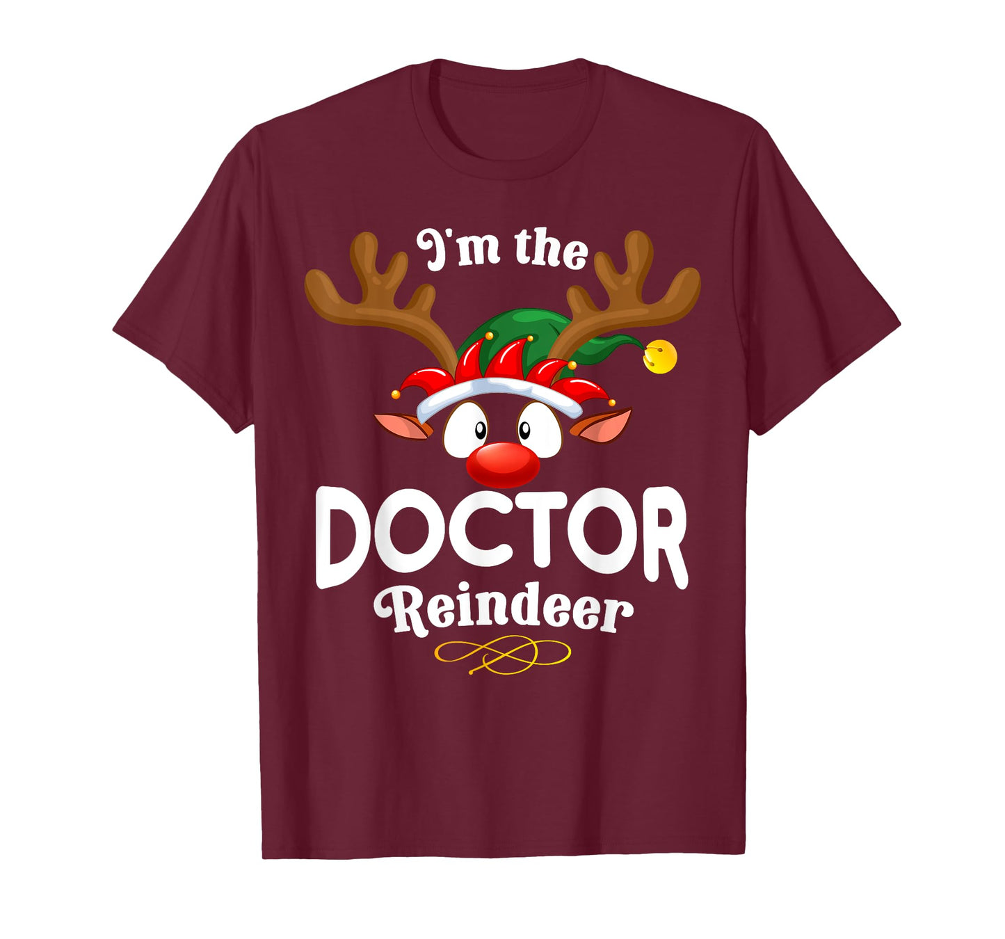 Christmas PJS Doctor XMas Reindeer Matching T-Shirt