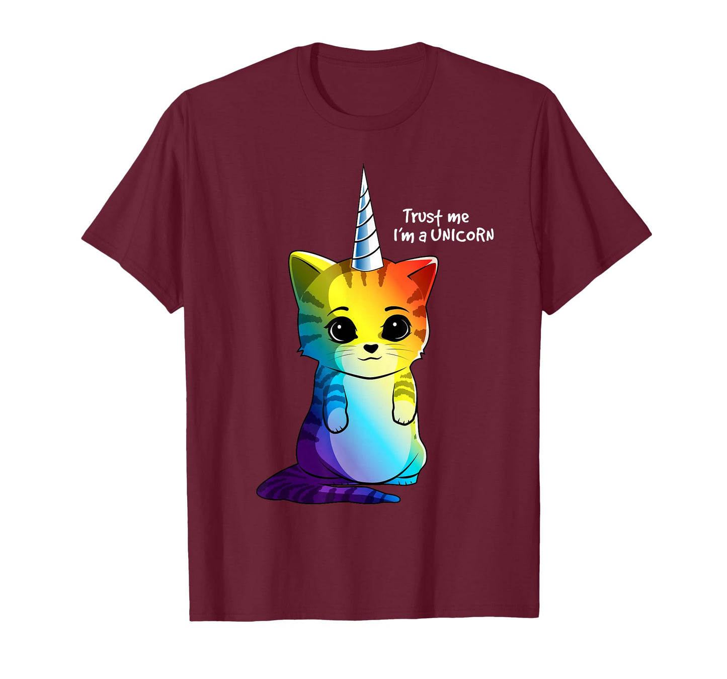 Caticorn T Shirt Unicorn Cat Kittycorn Girls Women Rainbow T-Shirt