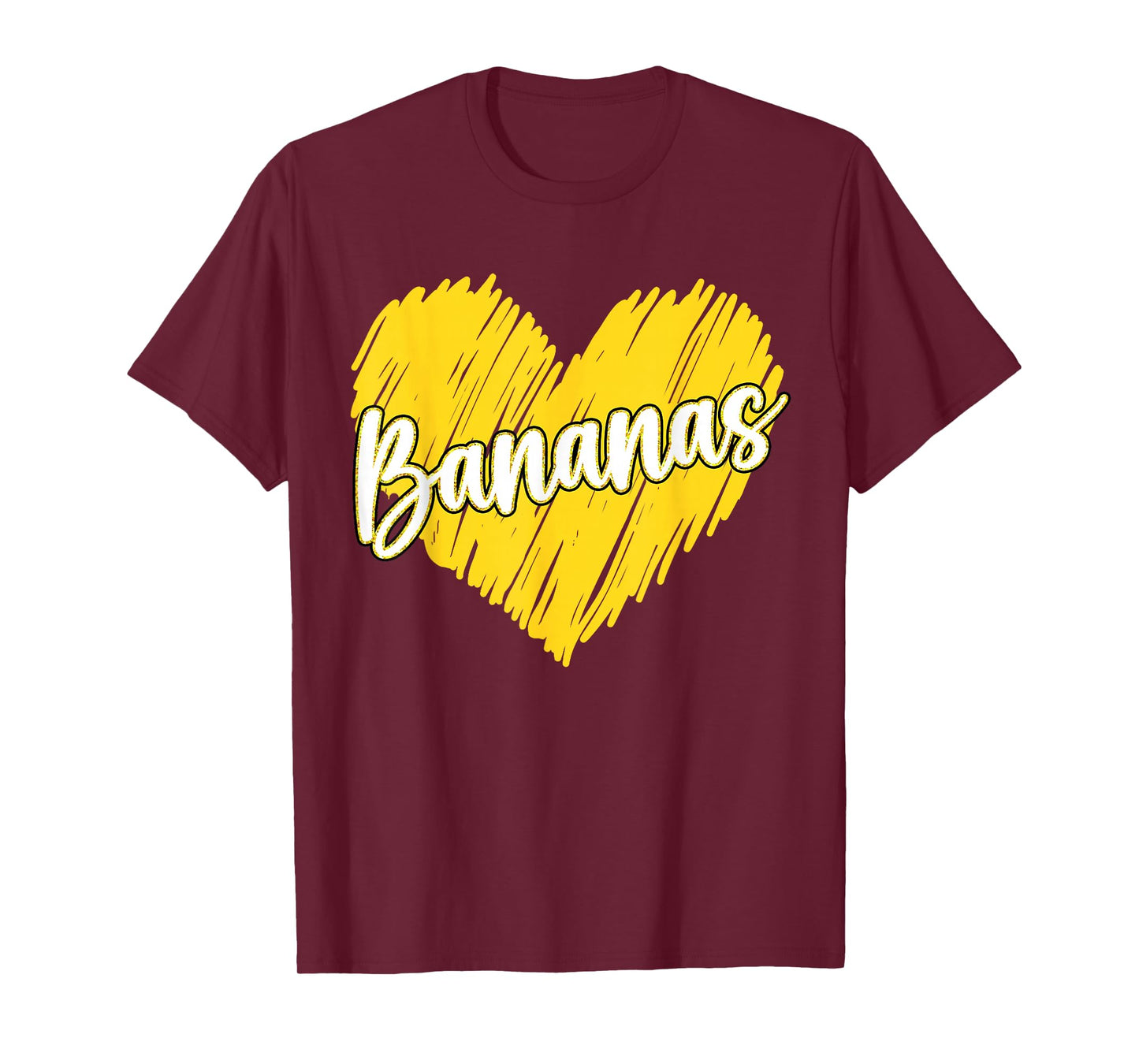 Bananas Heart Name Vintage Tees for Women Men Kids T-Shirt