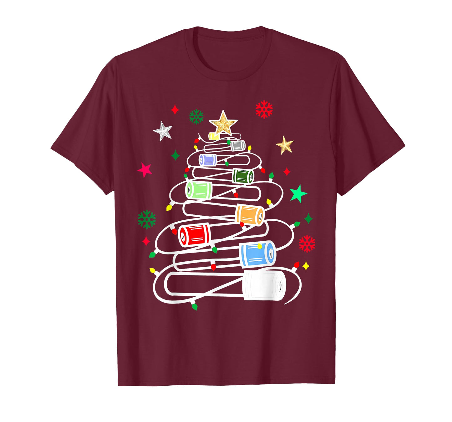 Chemistry Lab Scientist Phlebotomist Christmas Test Tubes Christmas Tree T-Shirt for Medical Professionals, Science Enthusiasts, Lab Technicians, Unisex-Adults, Black, Small, Short Sleeve, Winter