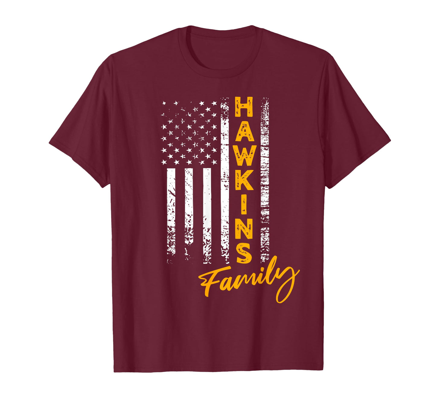 Hawkins Surname American Hawkins Last Name Hawkins T-Shirt