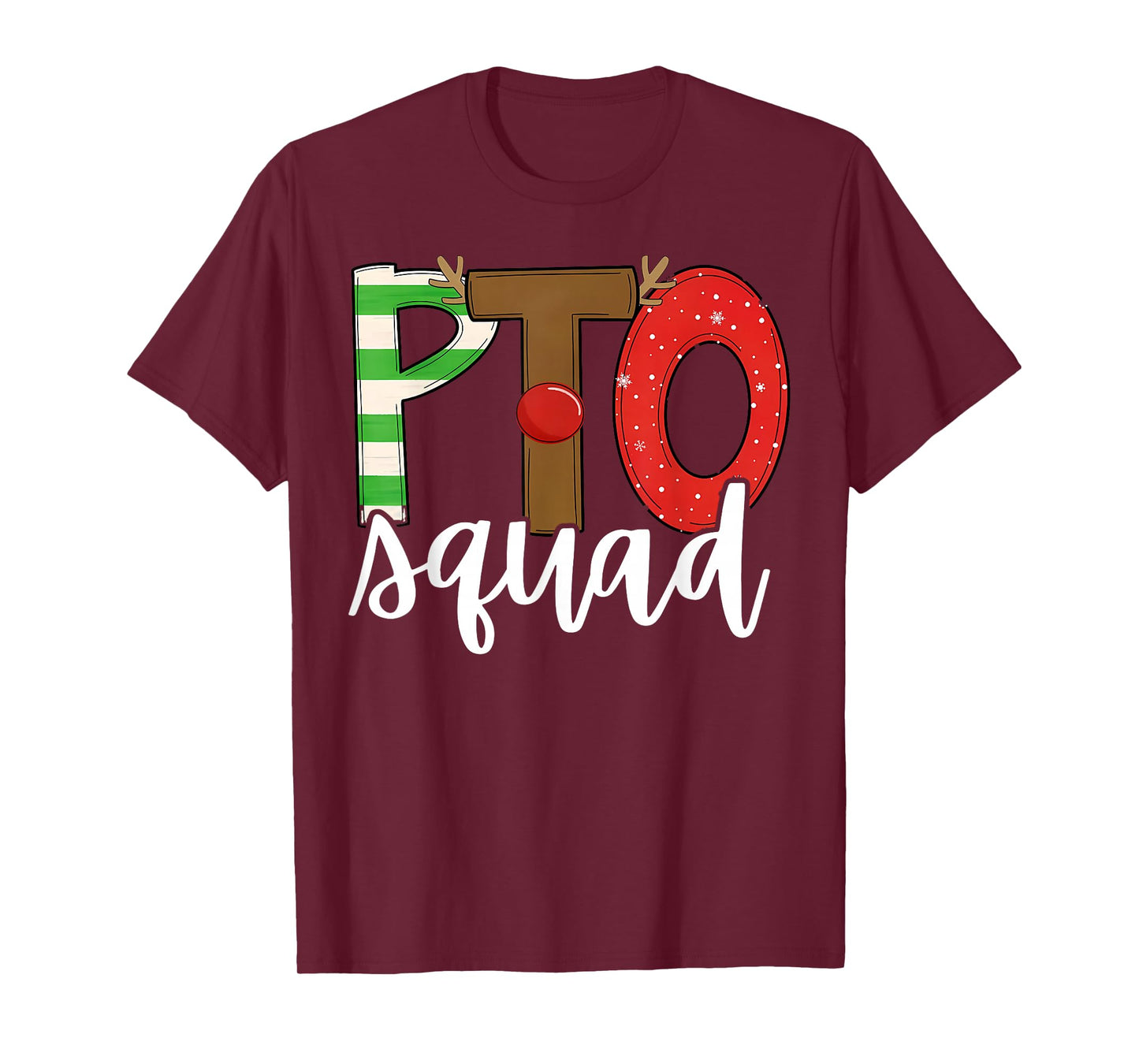 PTO Squad Reindeer Christmas Parent Teacher Organization T-Shirt