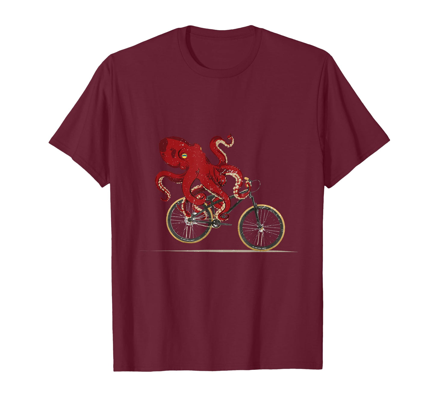 Funny Graphic Octopus Bicycle Graphic Men Women Retro Hobby T-Shirt