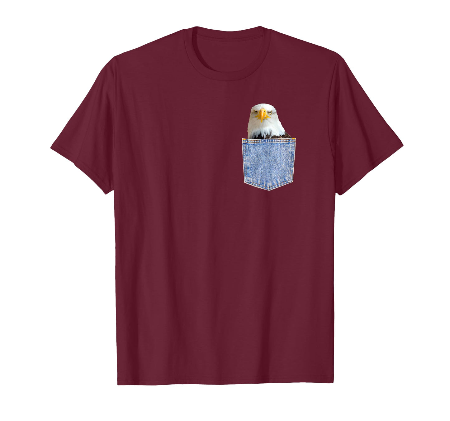 Freedom Patriotic Bald Eagle Pocket shirt Funny Bird Animal T-Shirt