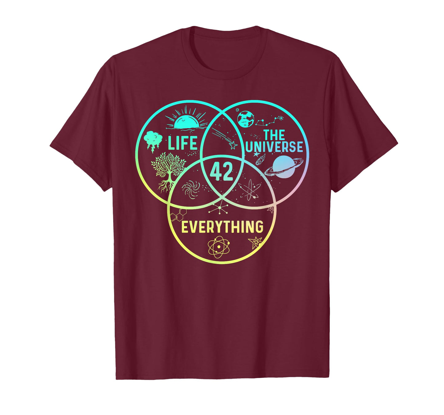 42 Answer To Life The Universe And Everything Funny Design T-Shirt