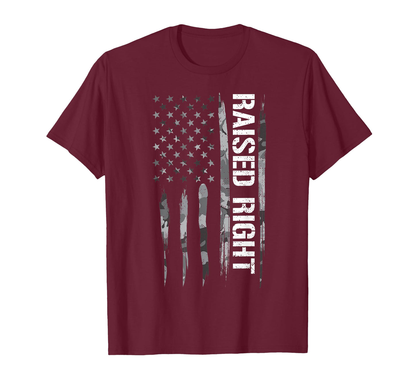 Patriotism Raised Right - American Flag T-Shirt for Women Kids Men