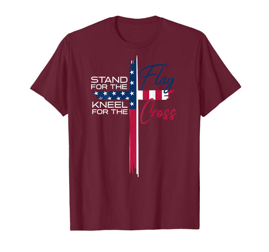 Stand for The Flag, Kneel for The Cross T-Shirt
