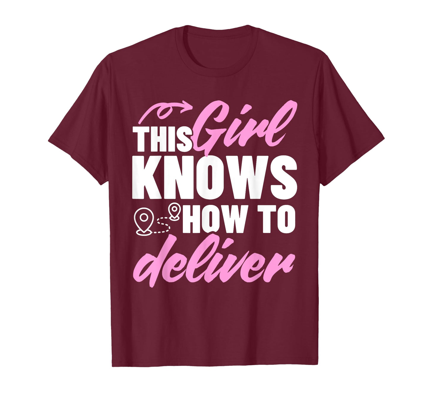 Cute Delivery Driver Art For Girl Women Delivery Services T-Shirt