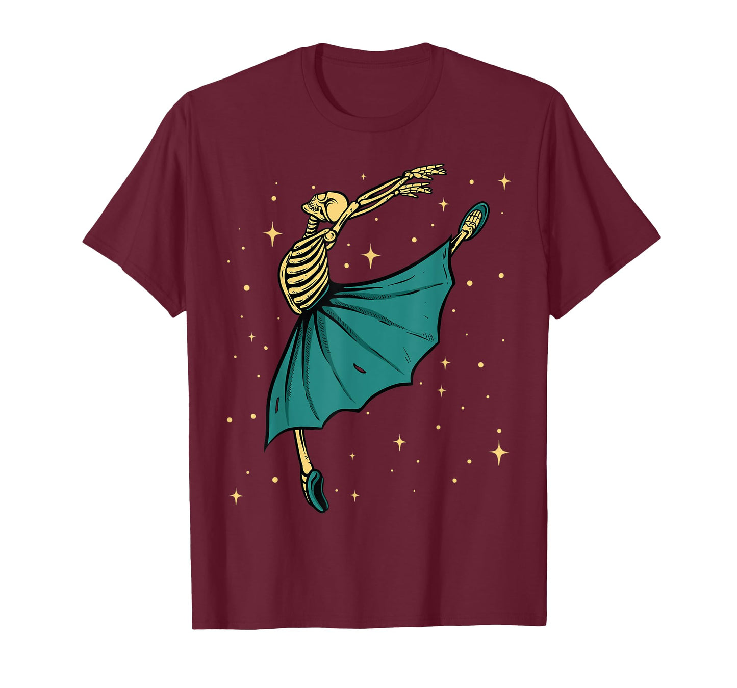 Beautiful Dancing skeleton woman Ballet dance Halloween 2021 T-Shirt
