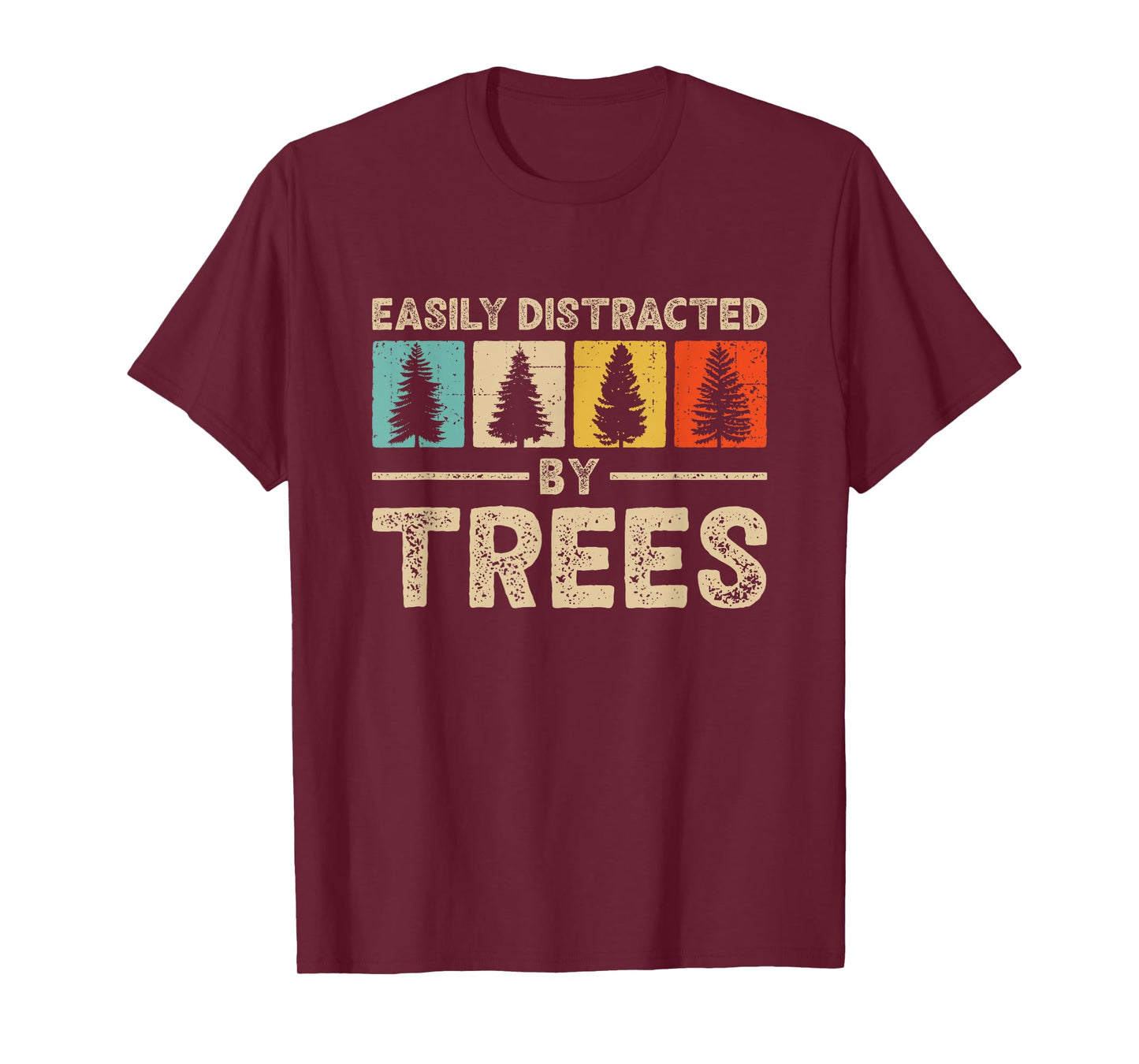 Easily Distracted By Trees Vintage Tree T-Shirt