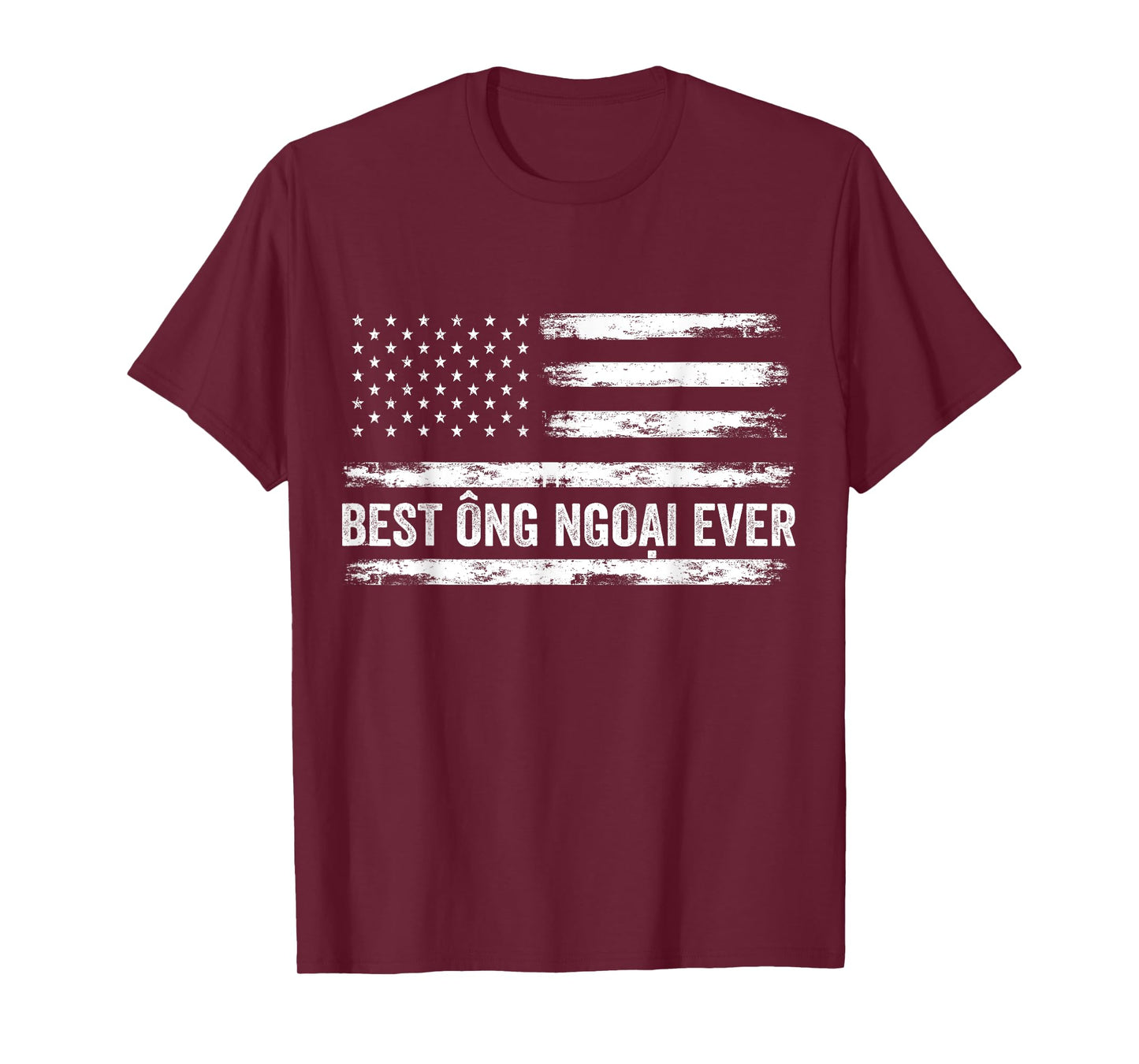 World's Best Ong Ngoai Ever - USA Flag Vietnamese Grandpa T-Shirt for Women Kids Men