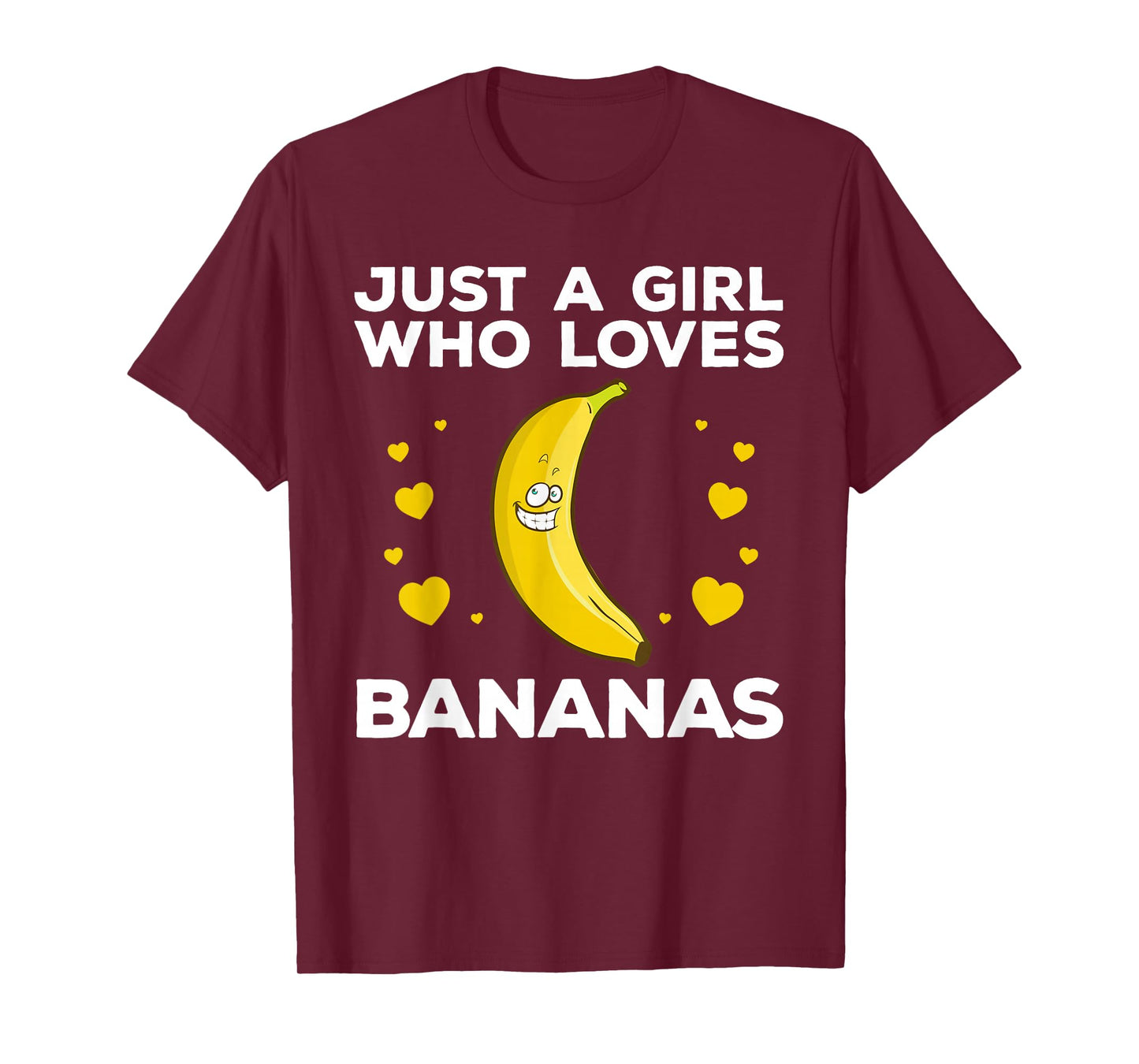 Funny Banana Design Women Girls Kids Banana Fruit Lovers T-Shirt