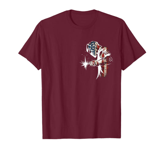 Welder American Flag USA Patriotic Welder Gift T-Shirt