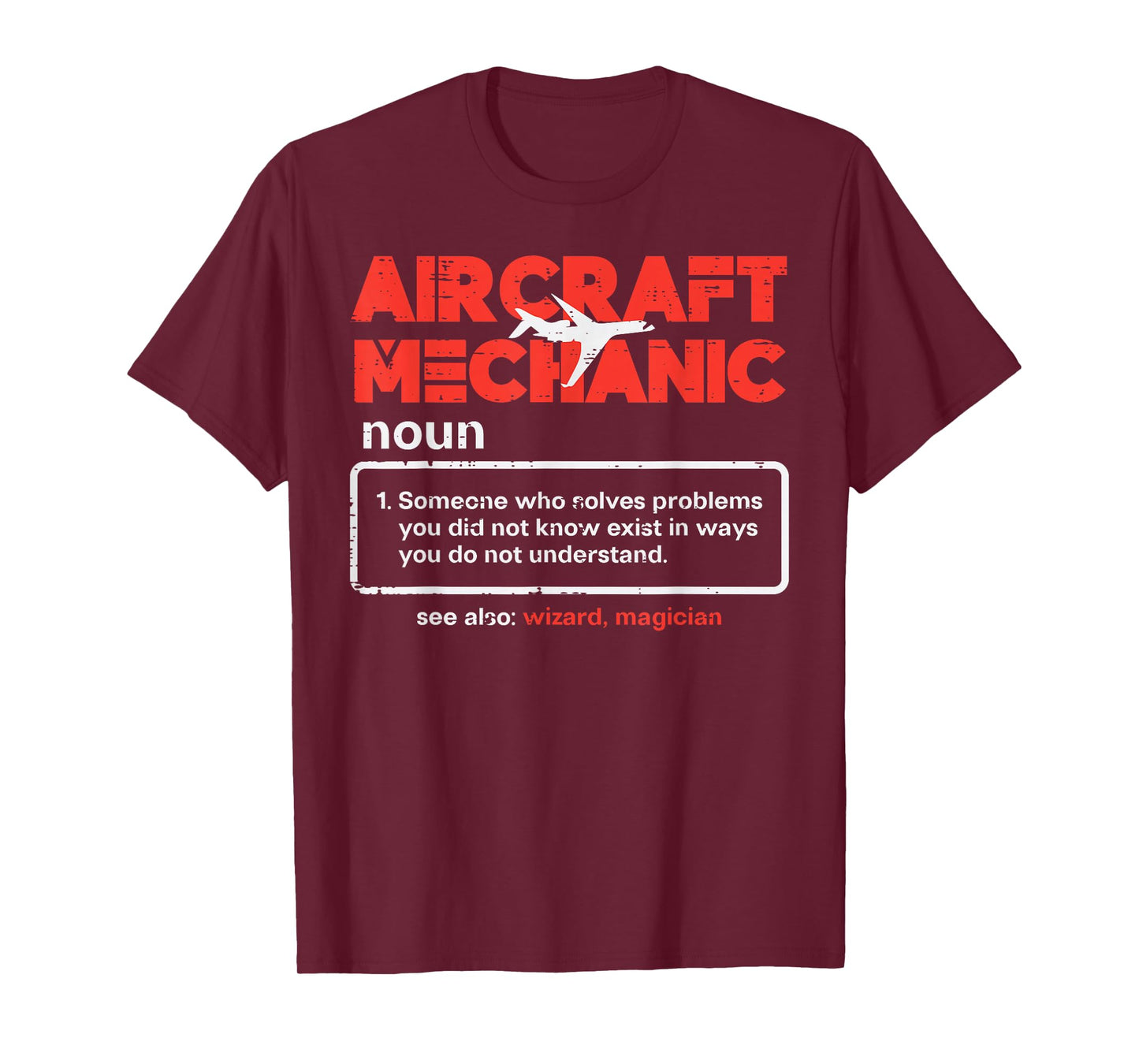 Aircraft Mechanic Definition Airplane Technician Men Women T-Shirt