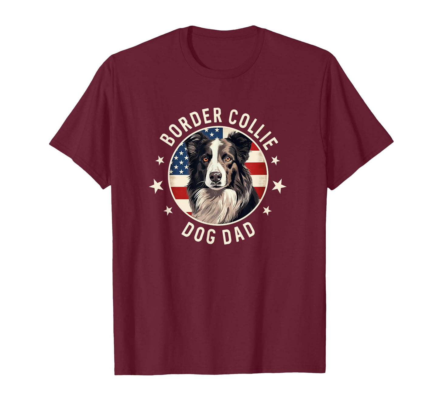 Border Collie Dog Owner Gifts for Men, Border Collie Dad T-Shirt