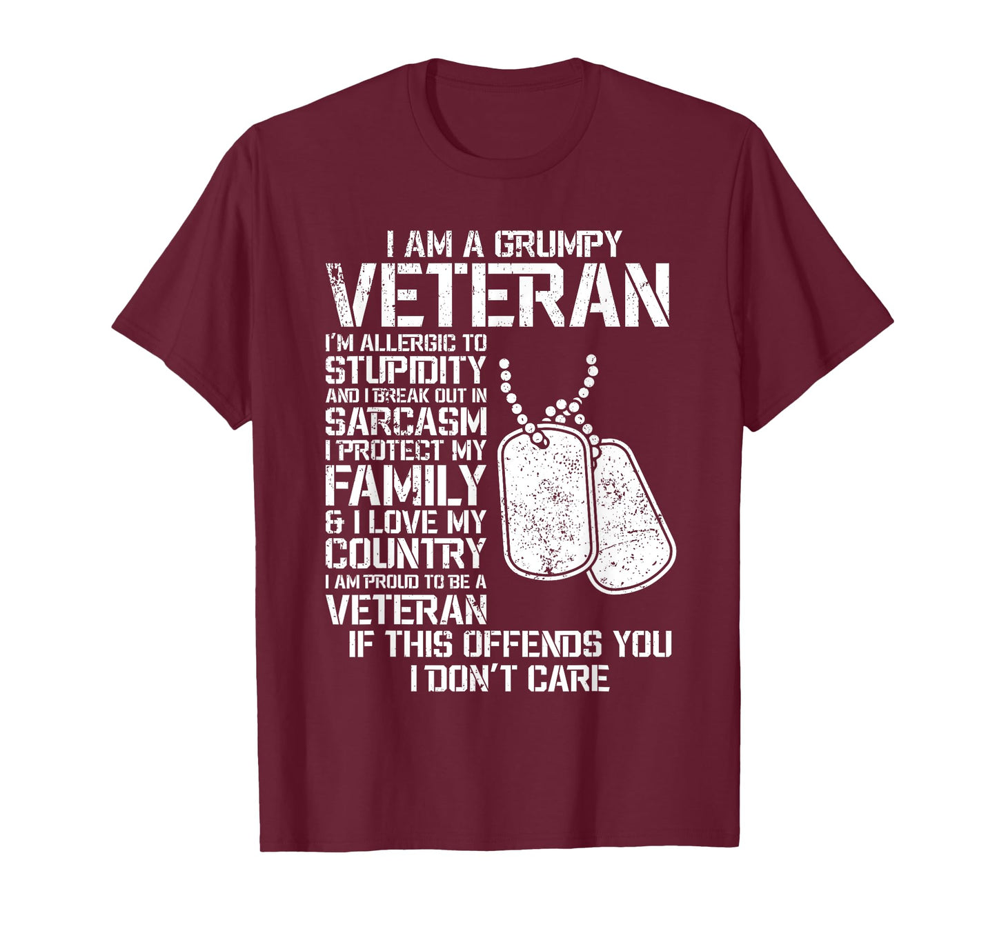 I'm A Grumpy Old Veteran Fathers Day Papa Veterans Day Tees T-Shirt
