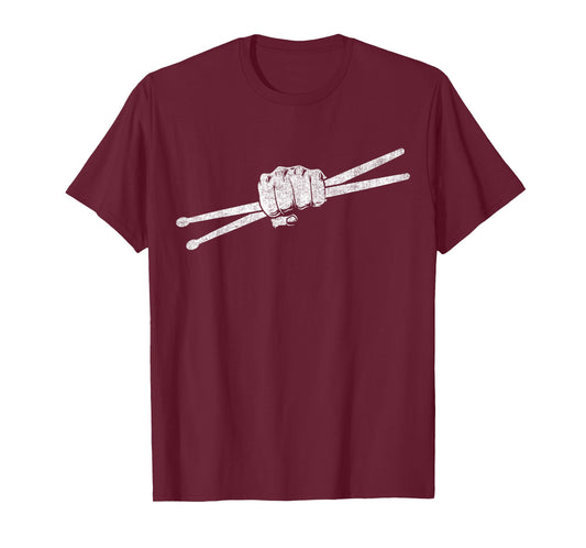Drummer Art Drumsticks Men Women Drum Set Drumming Lovers T-Shirt