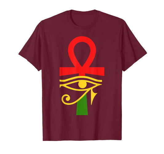 Ancient Egypt Egyptian Ankh Eye Of Horus Kemetic T-Shirt