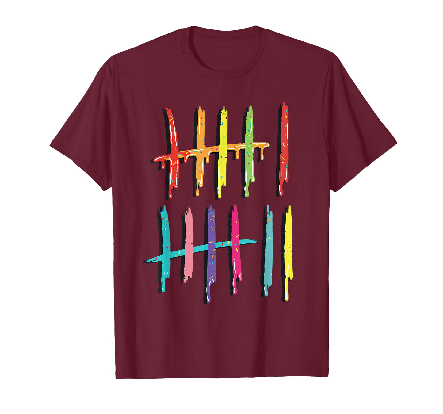 Tally Marks 6 7 Numbers Funny Six Seven 67 Meme Gen Z Humor T-Shirt