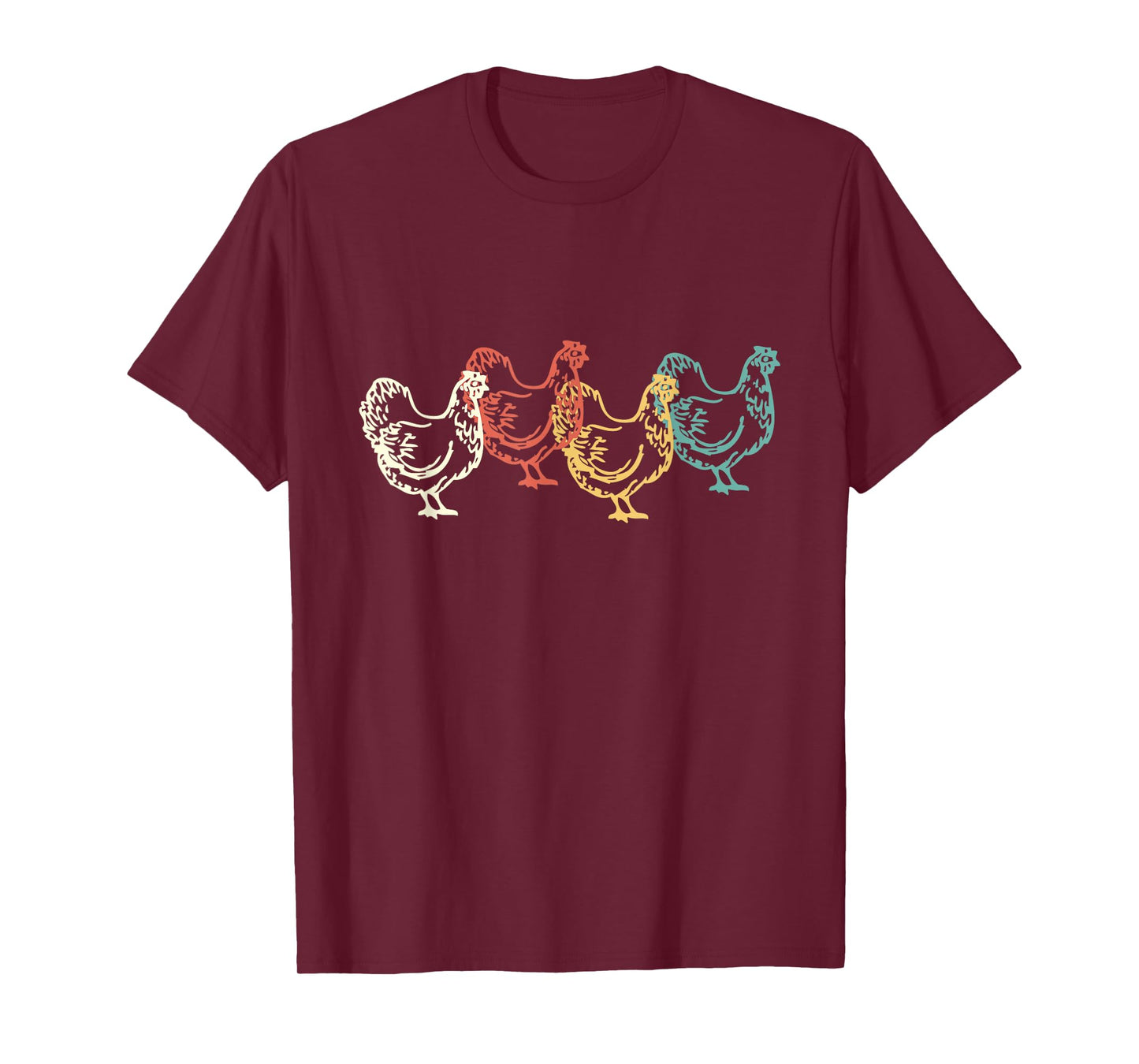 Chicken Vintage T Shirt Funny Poultry Farmer Gifts Tee Man W T-Shirt
