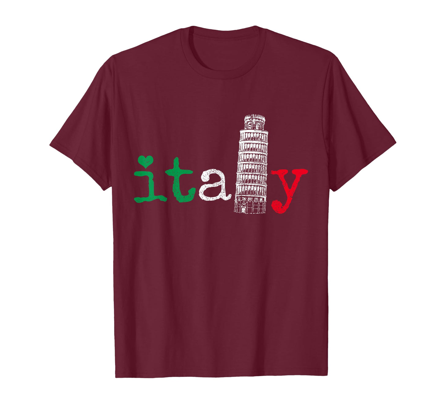 Italy Italy Flag Pride Leaning Tower of Pisa T-Shirt