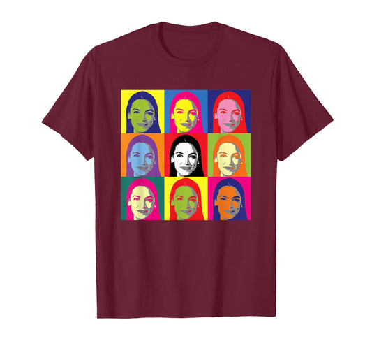 AOC Progressive Democrats Retro Vintage Pop Art T-Shirt