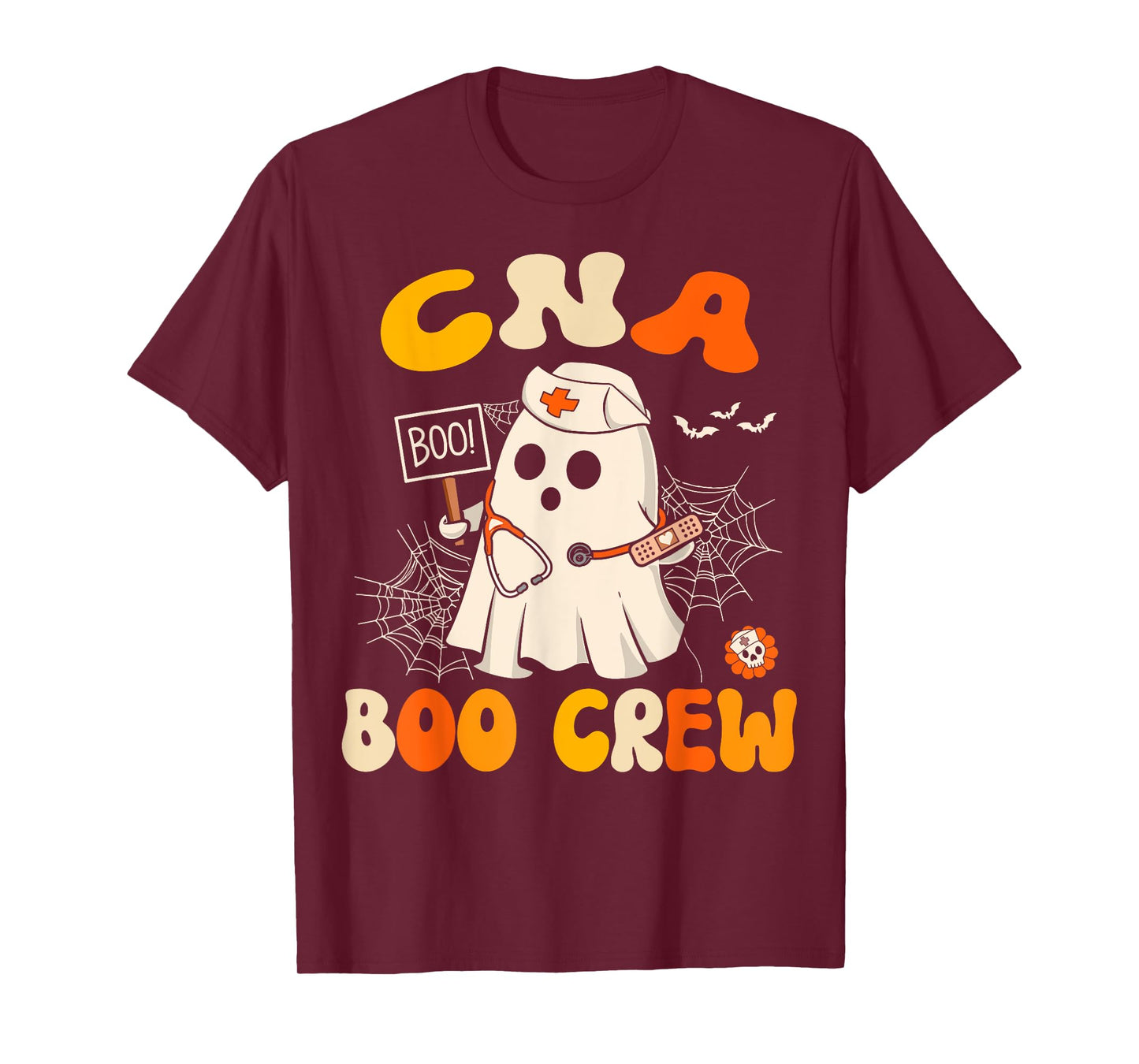 CNA Boo Crew Funny Nursing Assistant Halloween Costume Women T-Shirt
