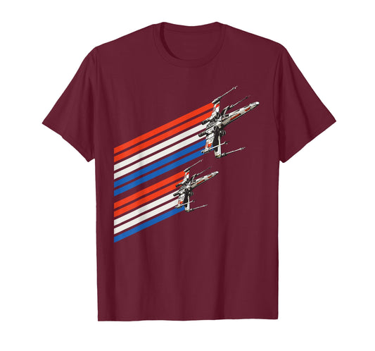 Star Wars X-Wing Starfighters American Flag T-Shirt