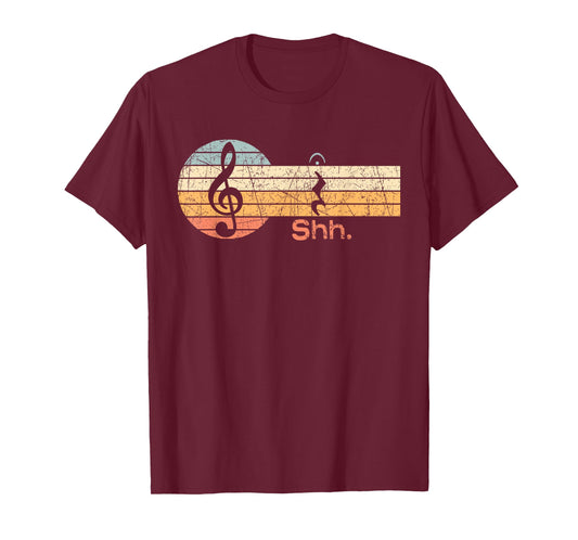 Funny Music Shh Quarter Rest and Fermata Notation Musician T-Shirt