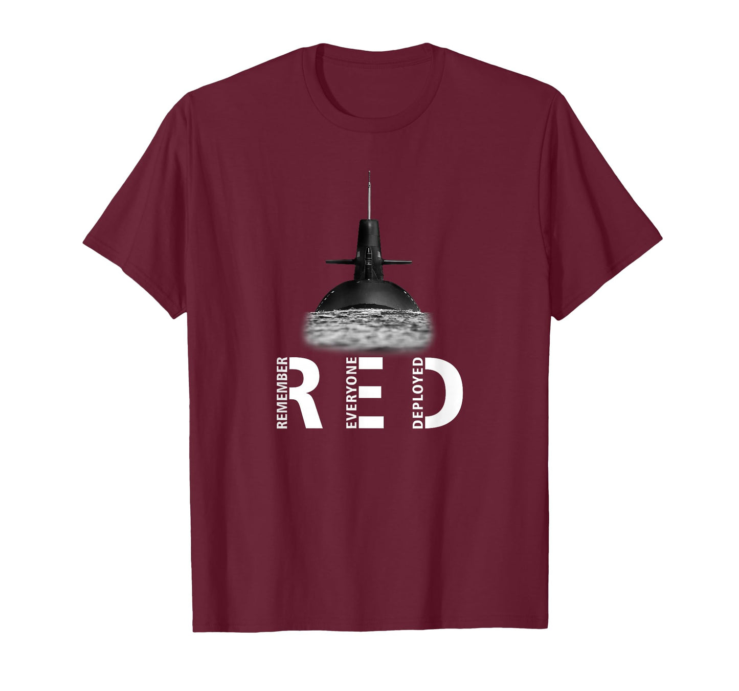 RED Friday Remember Everyone Deployed Military Submarine T-Shirt