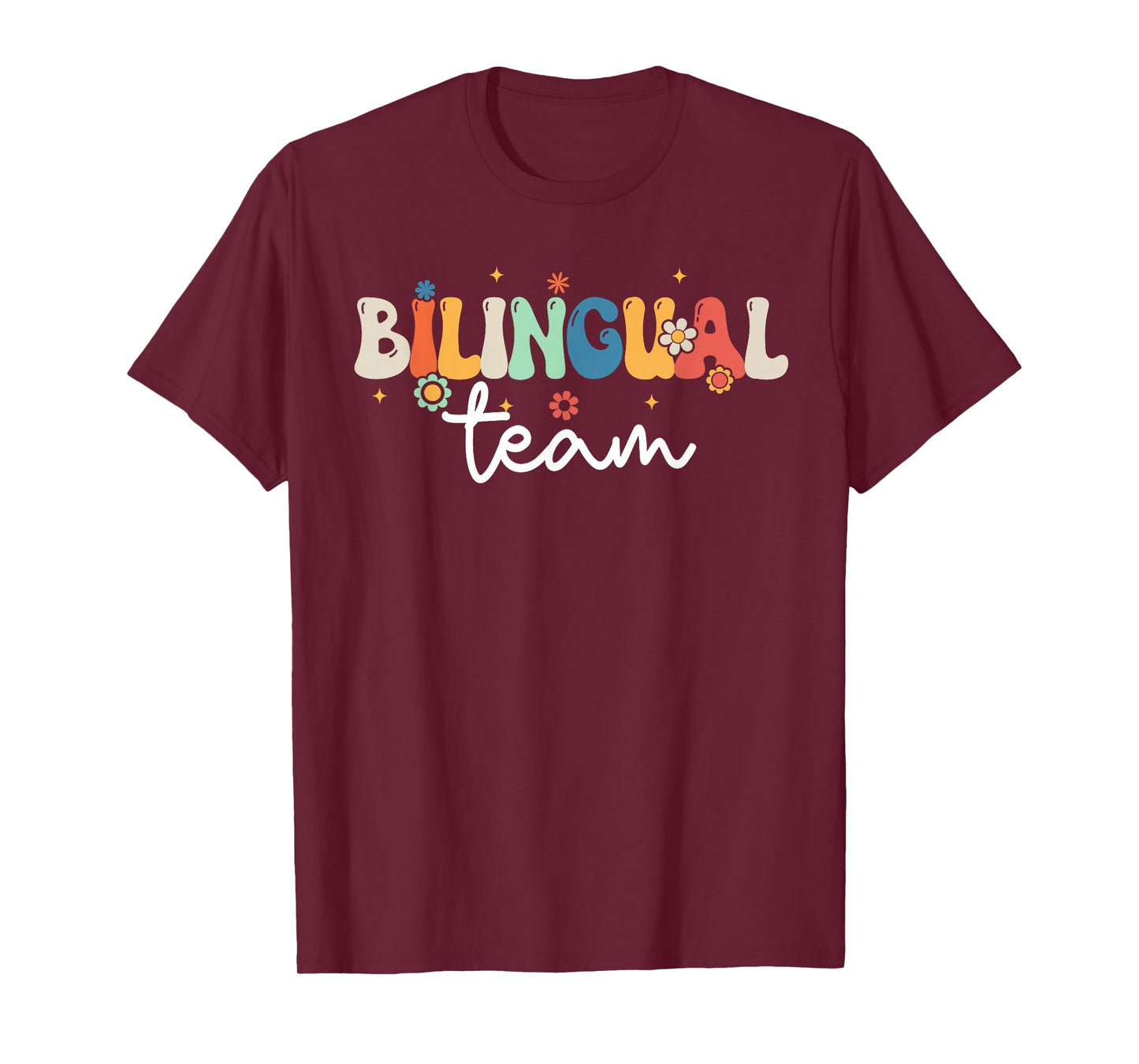 Groovy Bilingual Girls Boys Teacher Team Bilingual Squad T-Shirt