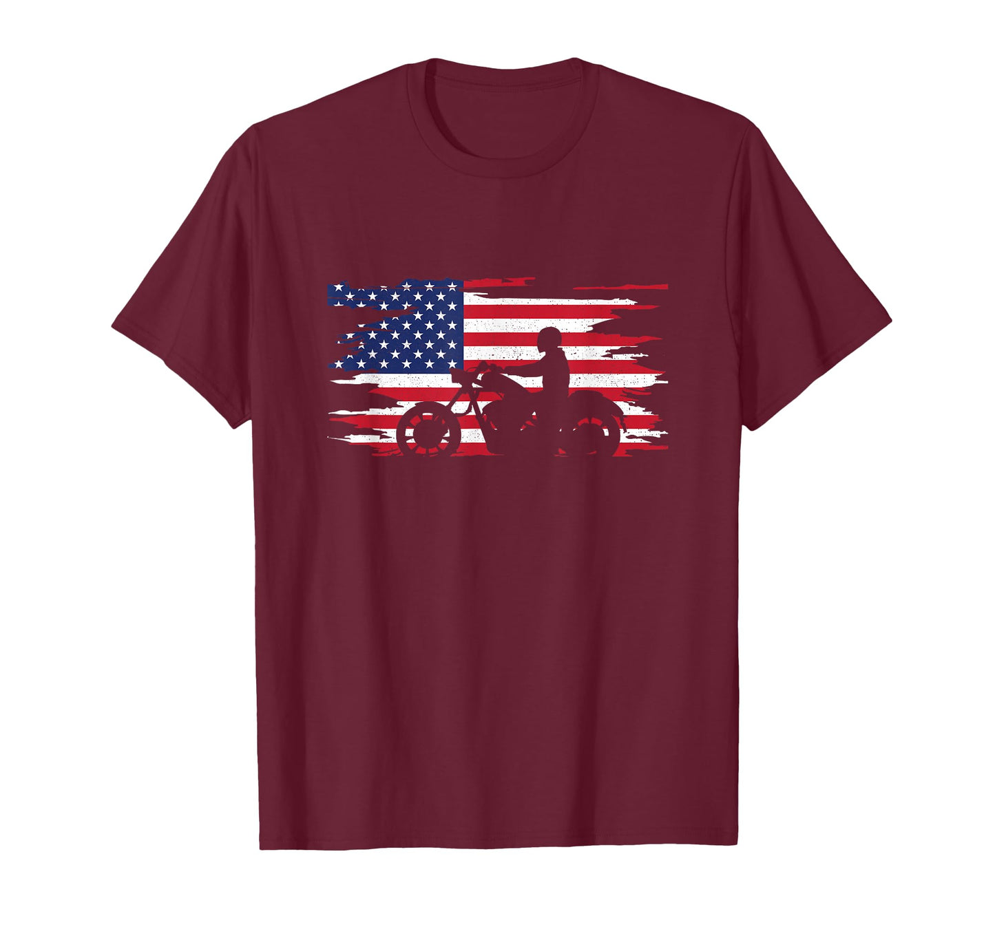 American Flag Motorcycle Apparel - Motorcycle T-Shirt