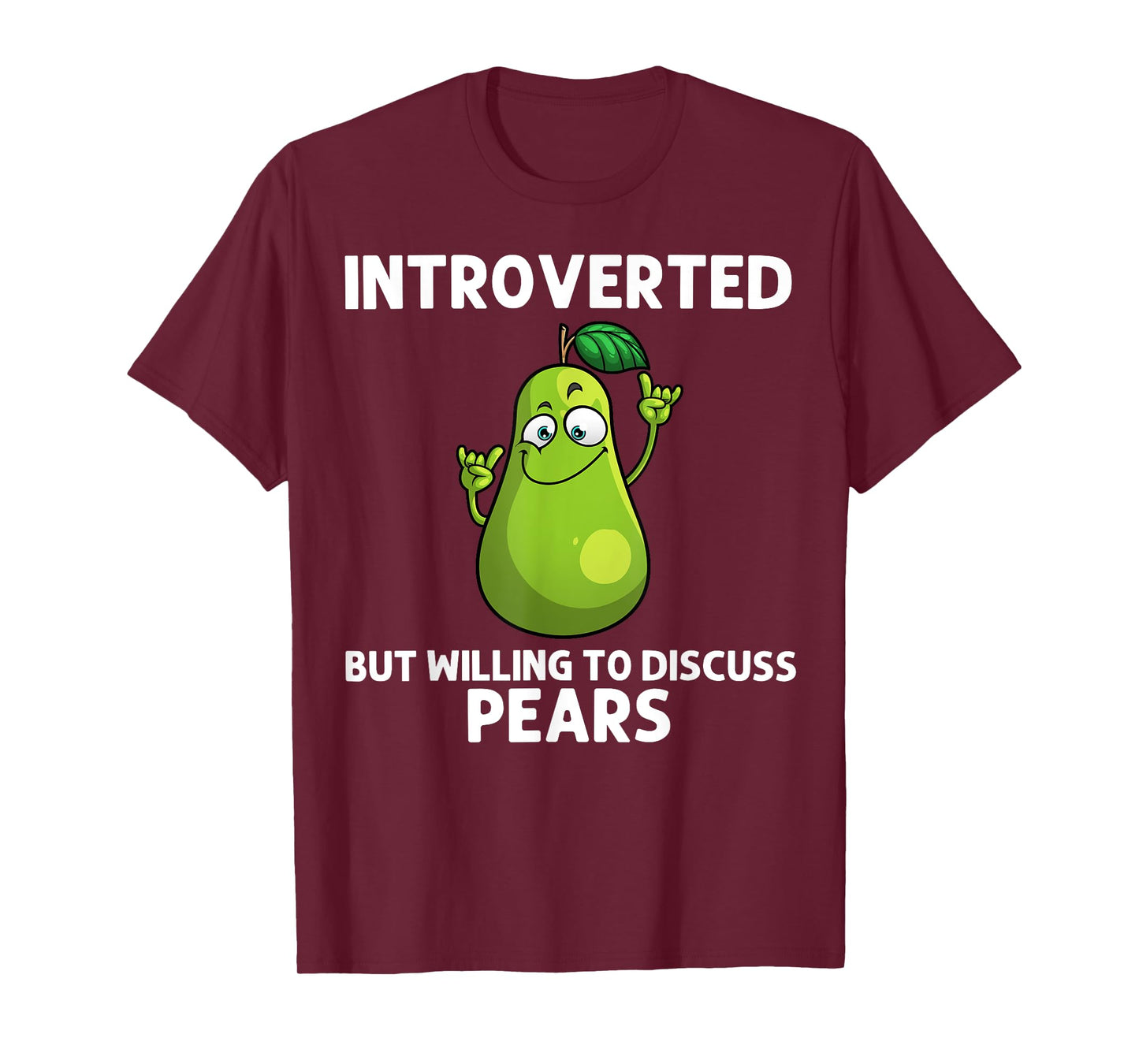 Cool Pear For Men Women Pears Fruit Vegan Food Vegetarian T-Shirt
