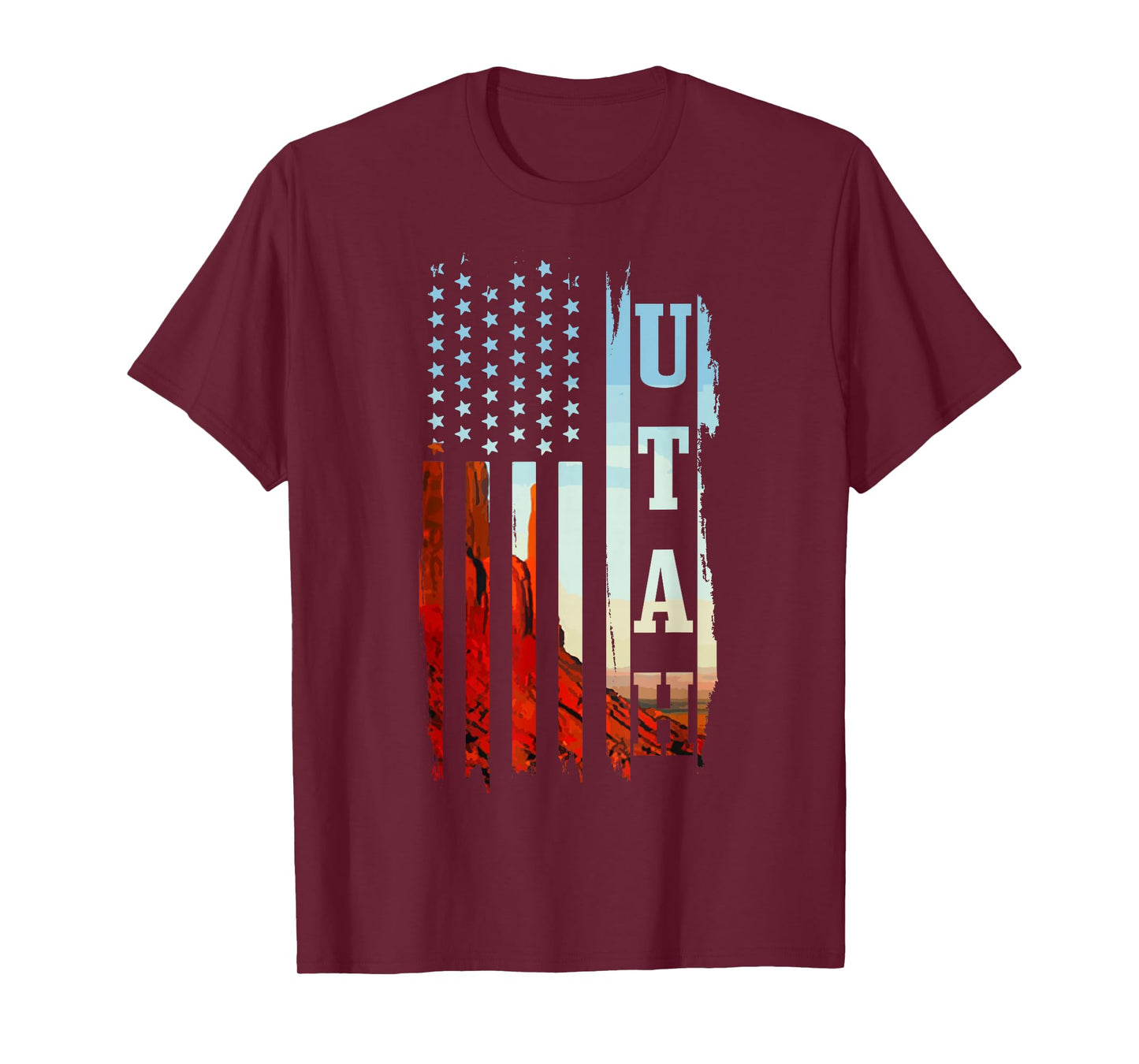 Utah American Flag Pride Grand Canyon Patriotic Gift T-Shirt