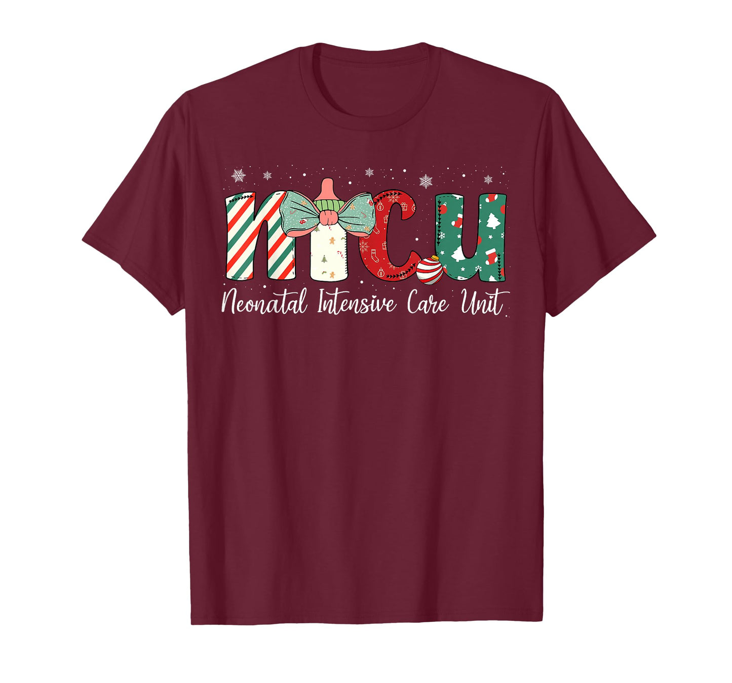 Christmas Nicu Nurse Women Coquette Nursing Xmas T-Shirt