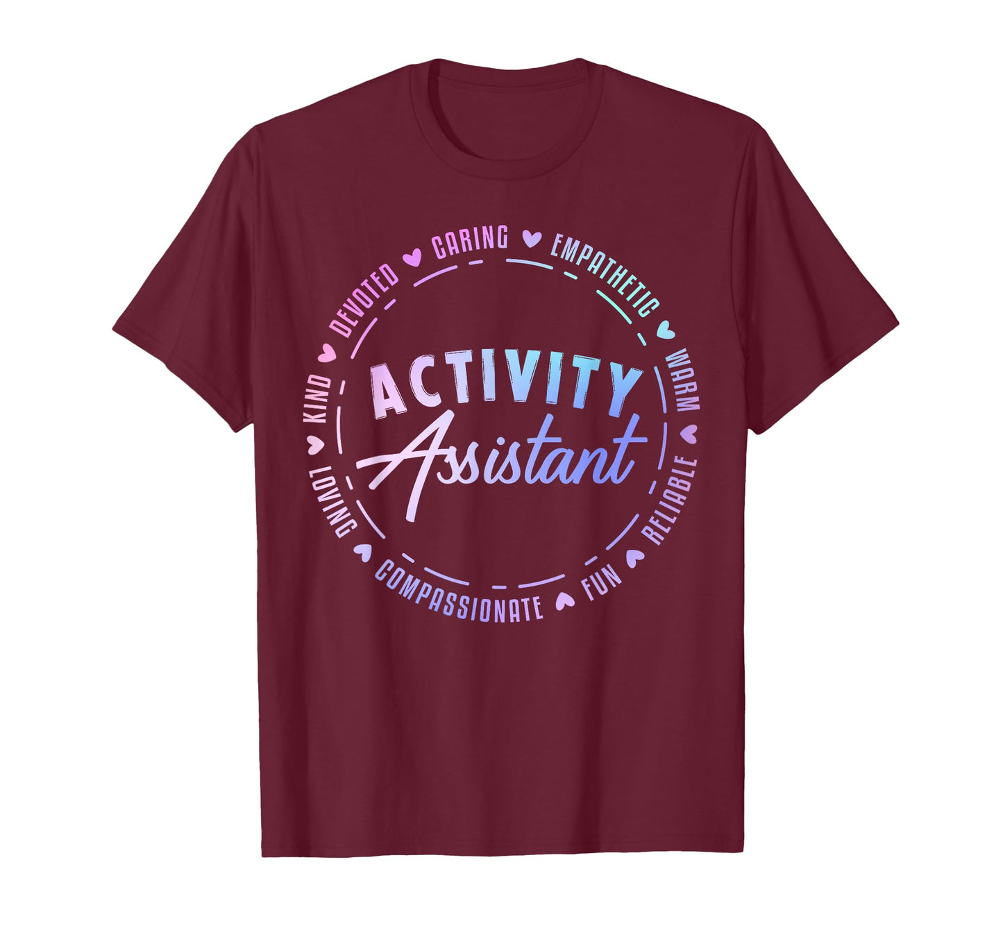 Activity Assistant Appreciation Designs Unisex-Adults T-Shirt, Black, Small, Short Sleeve