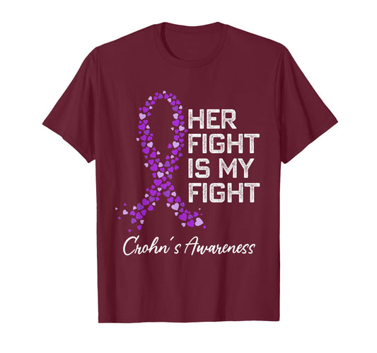 Colon Cancer and Crohn's Disease Awareness Husband Boyfriend T-Shirt