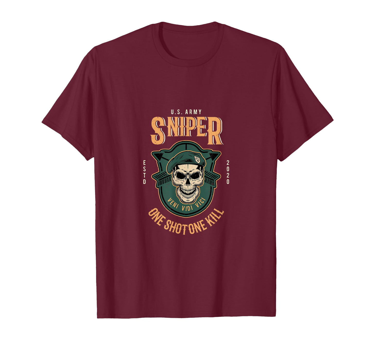 US Army Sniper Skull Graphic Design Military Gifts T-Shirt