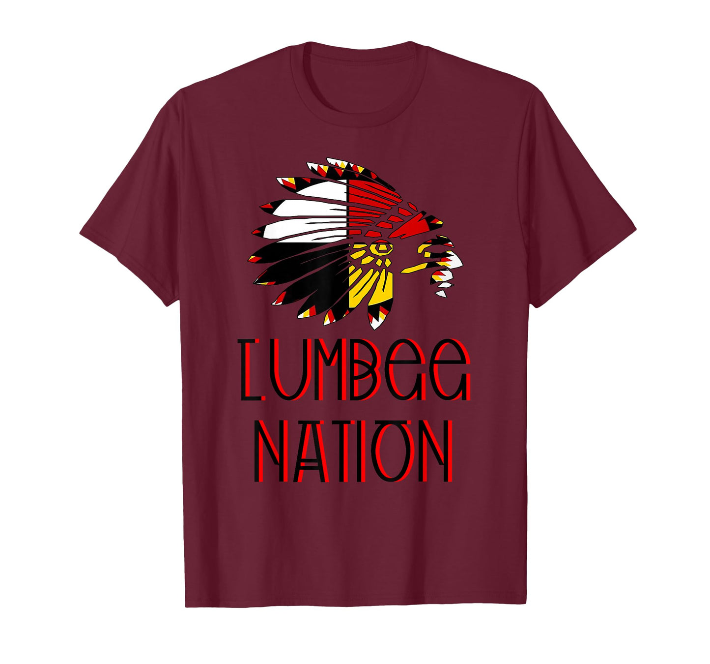 LUMBEE NATION FLAG | Indigenous | Native American Headdress T-Shirt
