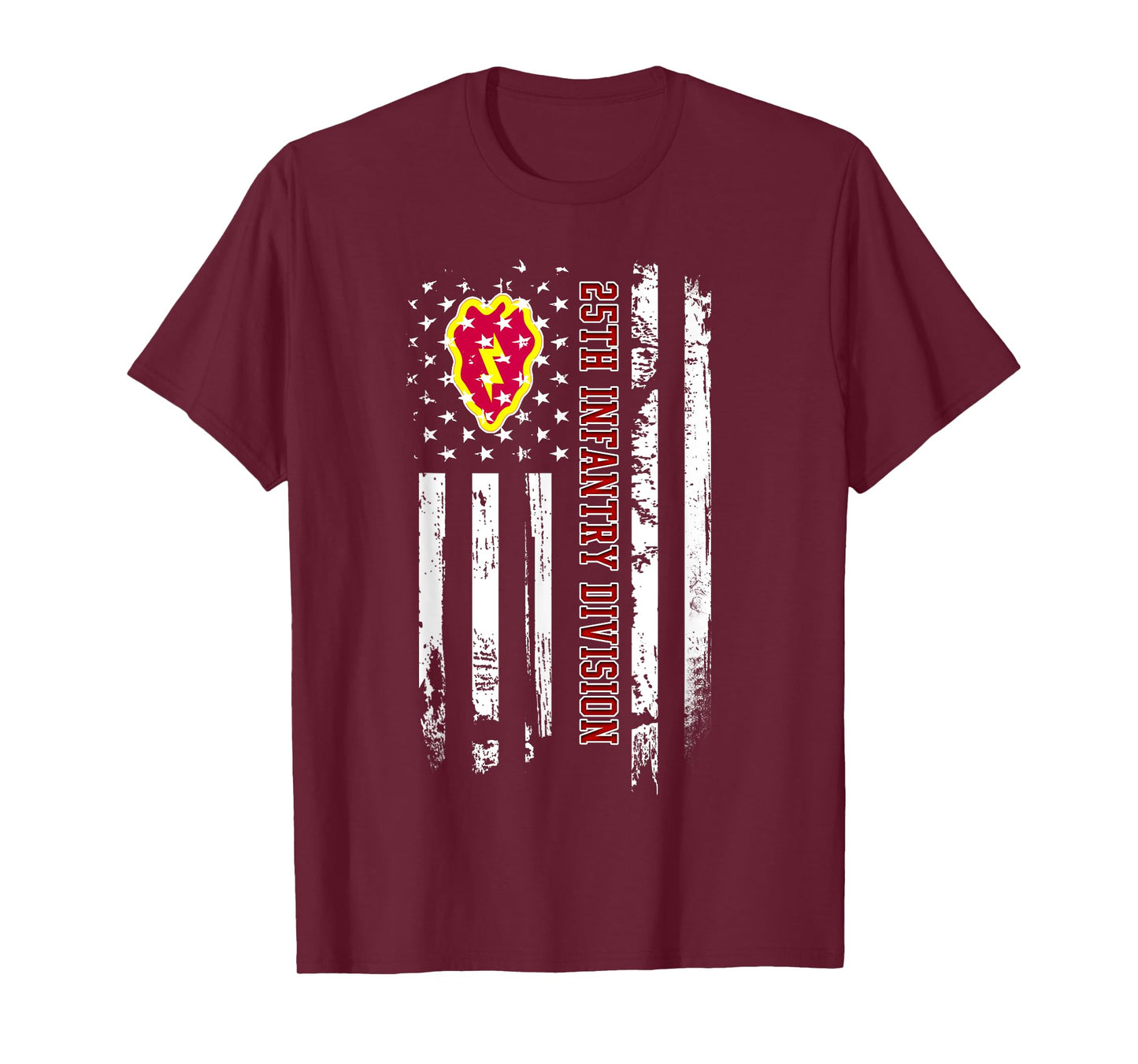 25th Infantry Division American Flag Military Veterans Day T-Shirt