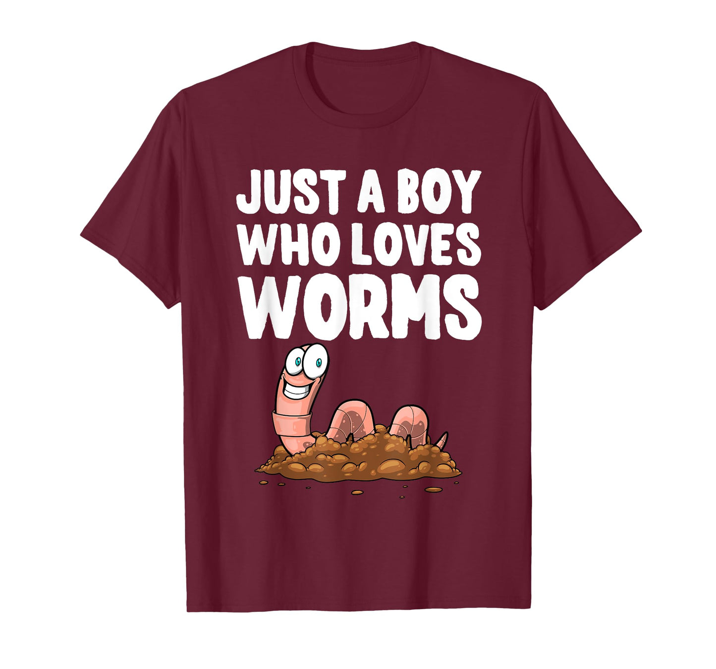 Cool Worm Gifts Love Worms Accessories & Stuff Boys Kids Worm Hunter Worm Farmer Composter T-Shirt